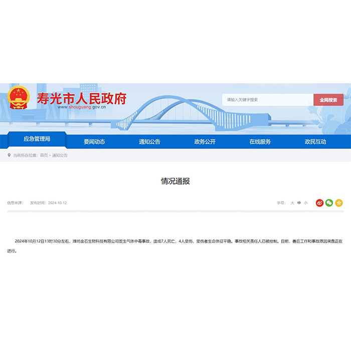 寿光气体中毒事故敲响警钟，樱桃免费视频硫化氢检测仪为您筑起安全防线